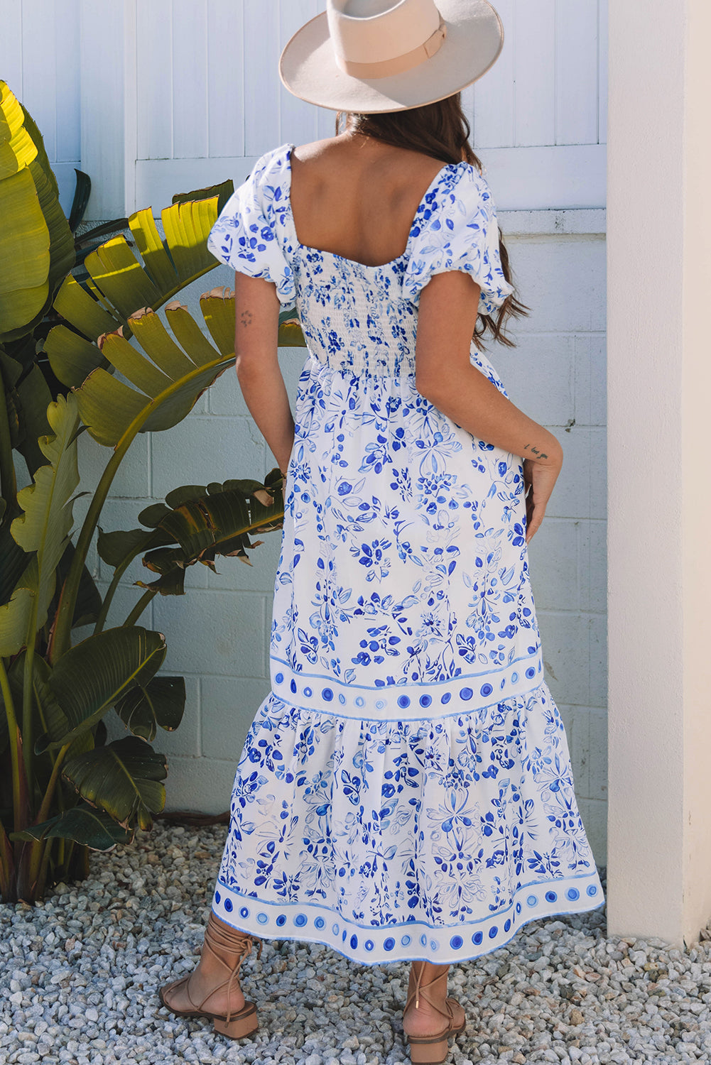 Lea Floral Square Neck Maxi Dress-1